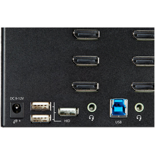 StarTech.com 2 Port Quad Monitor DisplayPort KVM Switch - 4K 60Hz UHD HDR - Desktop