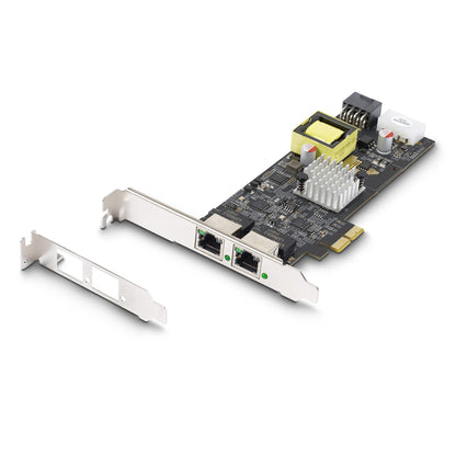 StarTech.com 2-Port 2.5Gbps NBASE-T PoE Network Card, Dual Intel I225-V, 802.3af/at Network Adapter