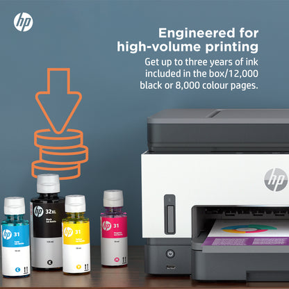 HP Smart Tank 7605 Wireless All-in-One Color Printer, Two-sided printing; Copier
