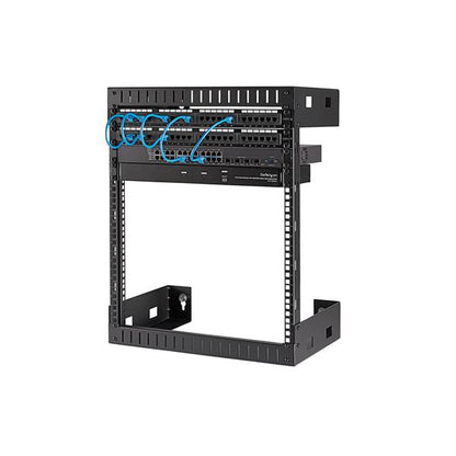 StarTech.com 2-Post 12U Heavy-Duty Wall-Mount Network Rack, 19" Open Frame Server