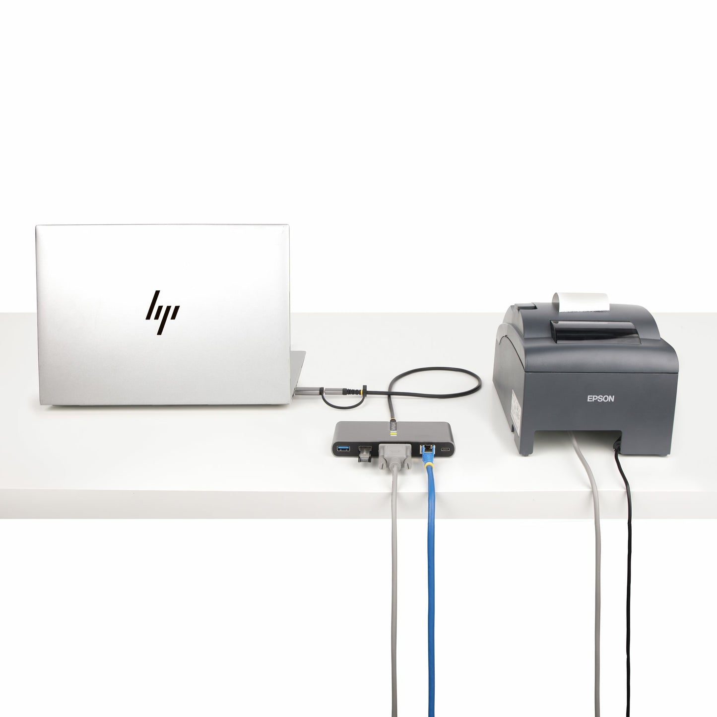 StarTech.com 2-Port Hub Ethernet USB-C Docking Station 100W