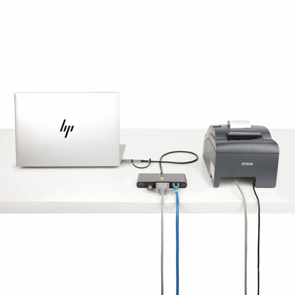 StarTech.com 2-Port Hub Ethernet USB-C Docking Station 100W