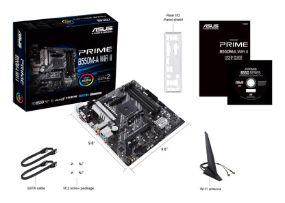 ASUS PRIME B550M-A WIFI II AMD B550 Socket AM4 micro ATX Motherboard