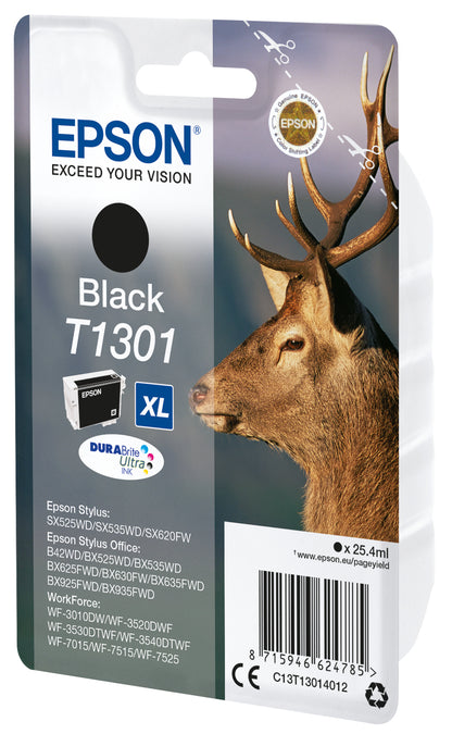 Epson C13T13014012/T1301 Black Ink Cartridge (945 pages)