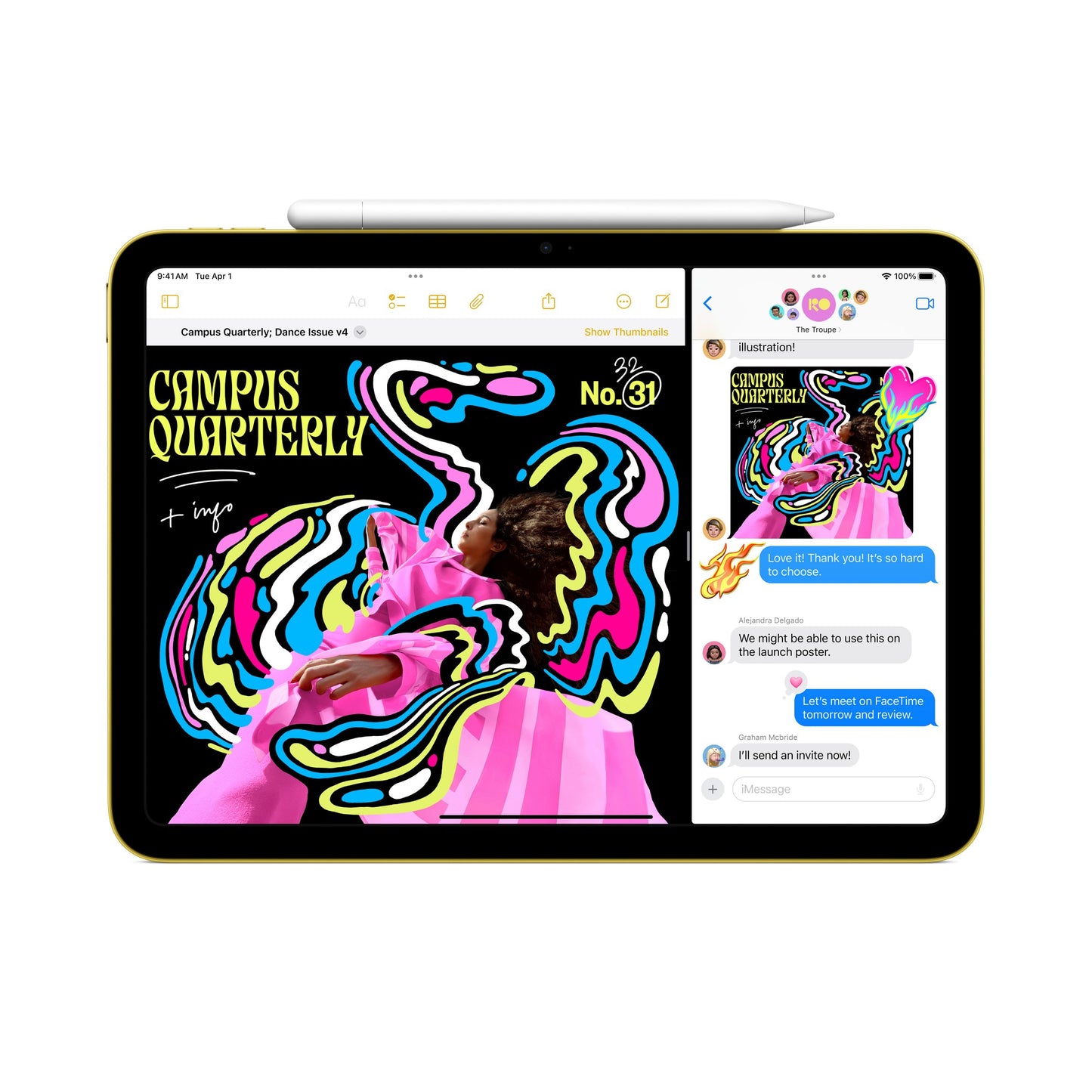 Apple iPad 11-inch Wi-Fi 128GB - Silver Mobile Computer