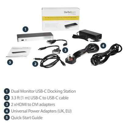 StarTech.com Monitor Power Delivery Thunderbolt 3 Docking Station 60W
