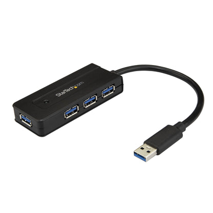 StarTech.com 4 Port USB 3.0 Hub (SuperSpeed 5Gbps) with Fast Charge – Portable USB