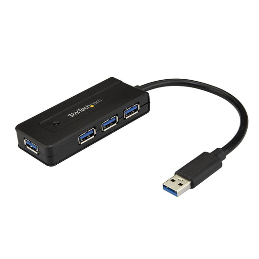 StarTech.com 4 Port USB 3.0 Hub (SuperSpeed 5Gbps) with Fast Charge – Portable USB