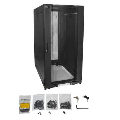 StarTech.com 25U Enterprise-Grade Server Rack Cabinet Kit, 19in Enclosed 4-Post Rack