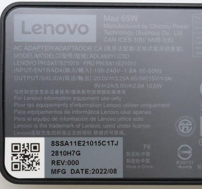 Lenovo 5A11E21011 power adapter/inverter Indoor 45 W Black Charger