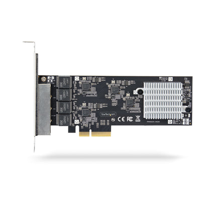 StarTech.com 4-Port 2.5Gbps NBASE-T PCIe Network Card, Intel I225-V, Quad-Port Network Adapter