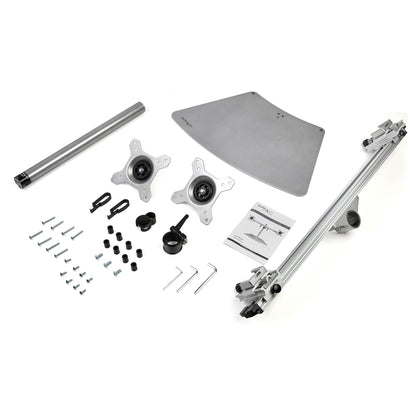 StarTech.com Dual Monitor Stand - Ergonomic Free Standing Dual Monitor Desktop Stand Mount