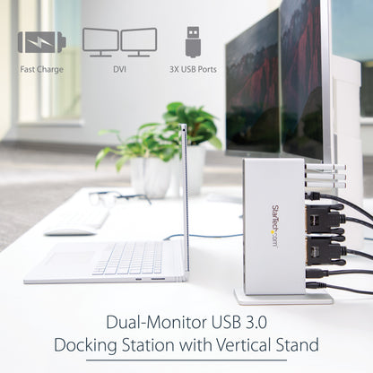 StarTech.com Dual-Monitor DVI and USB Docking Station