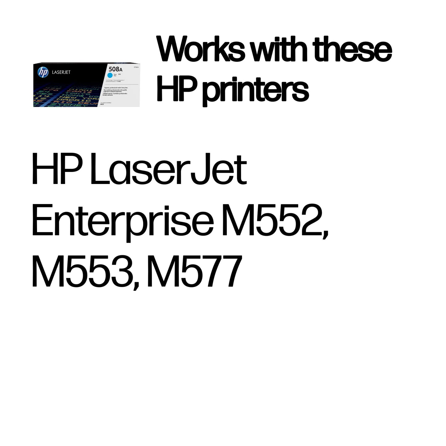 HP CF361A/508A Cyan Toner Cartridge (5K pages, HP CLJ M 552)
