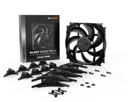 be quiet! SILENT WINGS PRO 4 | 140mm PWM Computer case Fan 14 cm Black 1 pc(s) Cooling