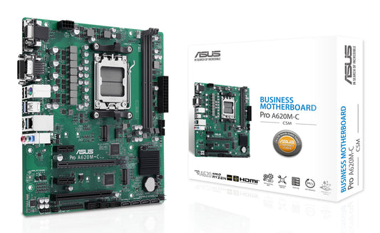 ASUS PRO A620M-C-CSM AMD A620 Socket AM5 micro ATX Motherboard