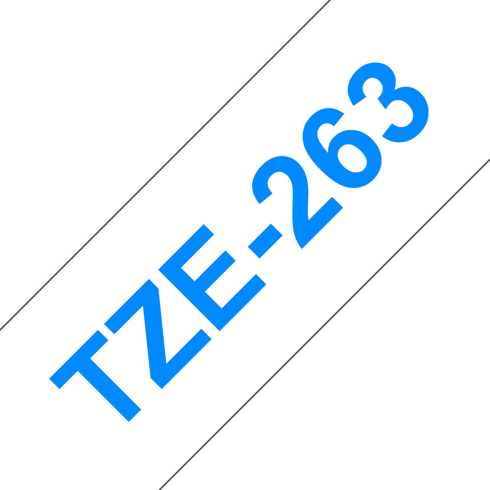 Brother TZE-263 DirectLabel blue on white Laminat 36mm x 8m for Brother P-Touch TZ Labels