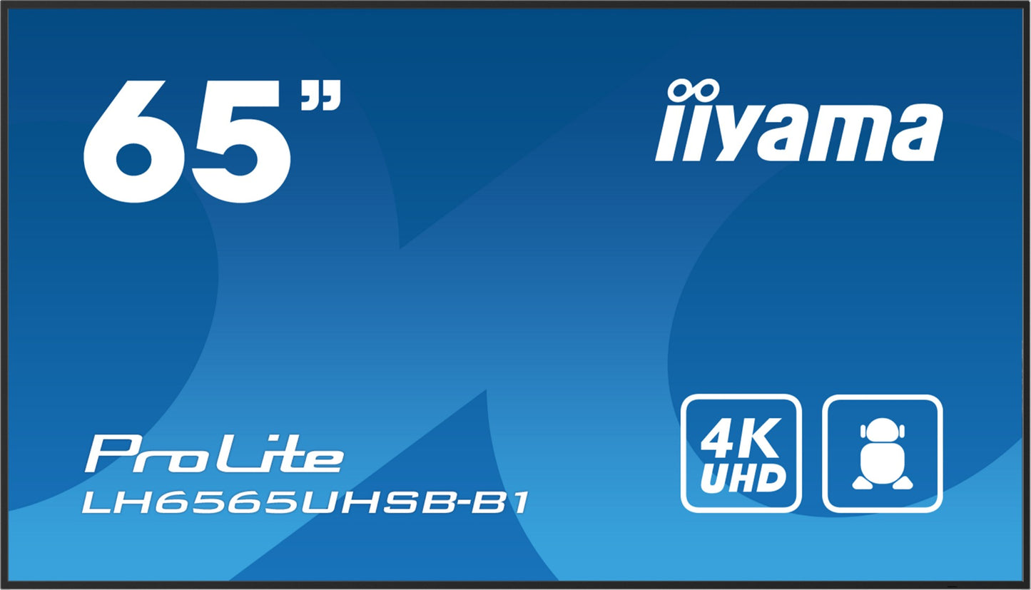 iiyama LH6565UHSB-B1 Signage Display Kiosk design 4K UHD IPS Monitor