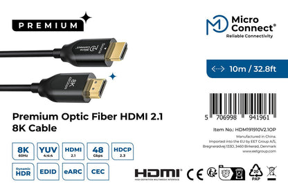 Microconnect Premium Optic HDMI Cable 10m