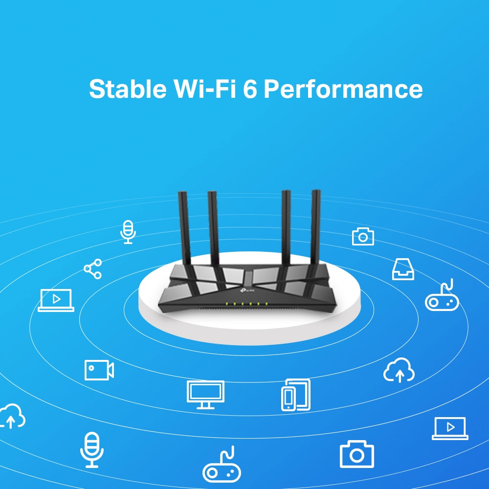 TP-LINK Archer AX1500 Dual-Band Wi-Fi 6 Router, Black Networking