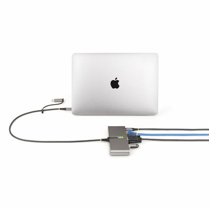 StarTech.com 2-Port Hub Ethernet USB-C Docking Station 100W