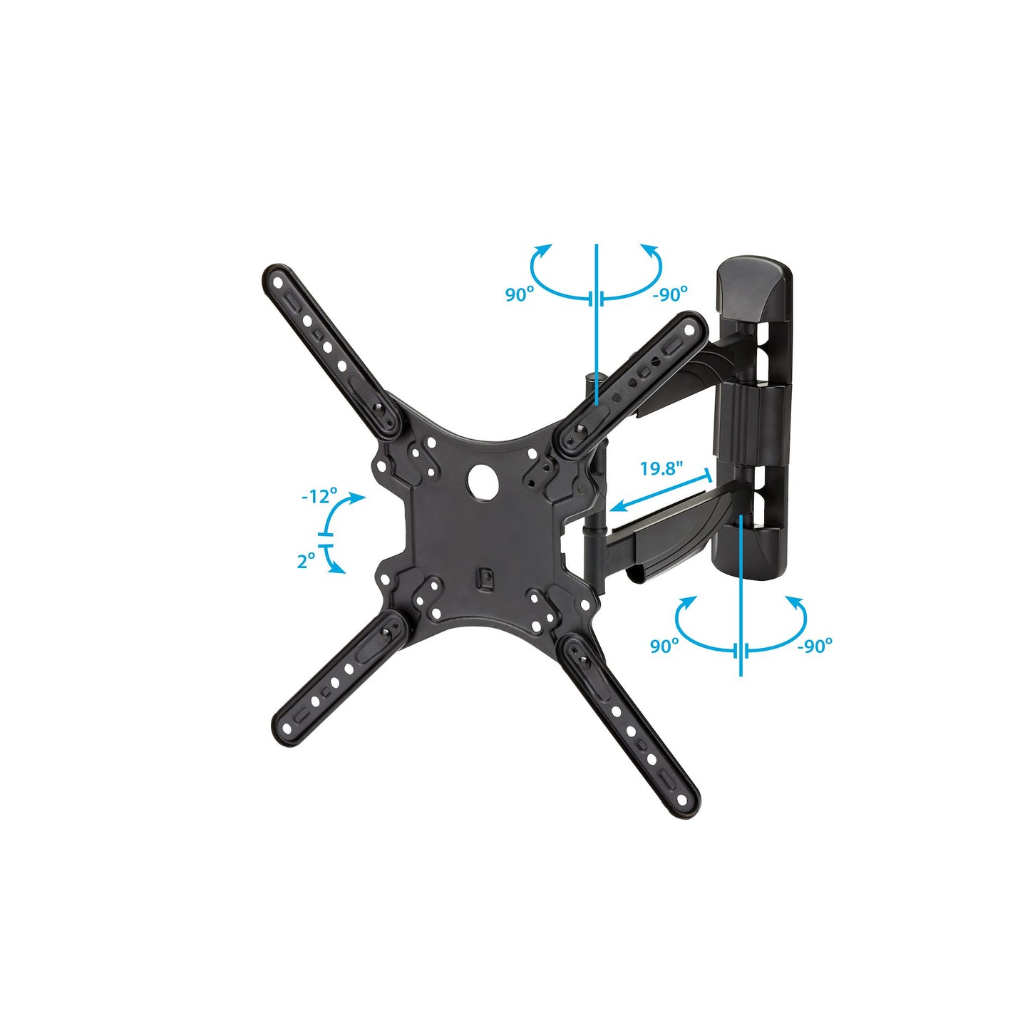 StarTech.com Full Motion TV Wall Mount - 32-55 inch (77lb/35kg) VESA Displays - Low