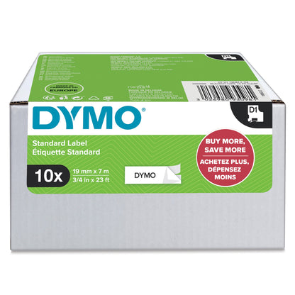 DYMO 2093098/D1 DirectLabel-etikettes black on white 19mm x 7m Pack=10 for Dymo D1 Labels