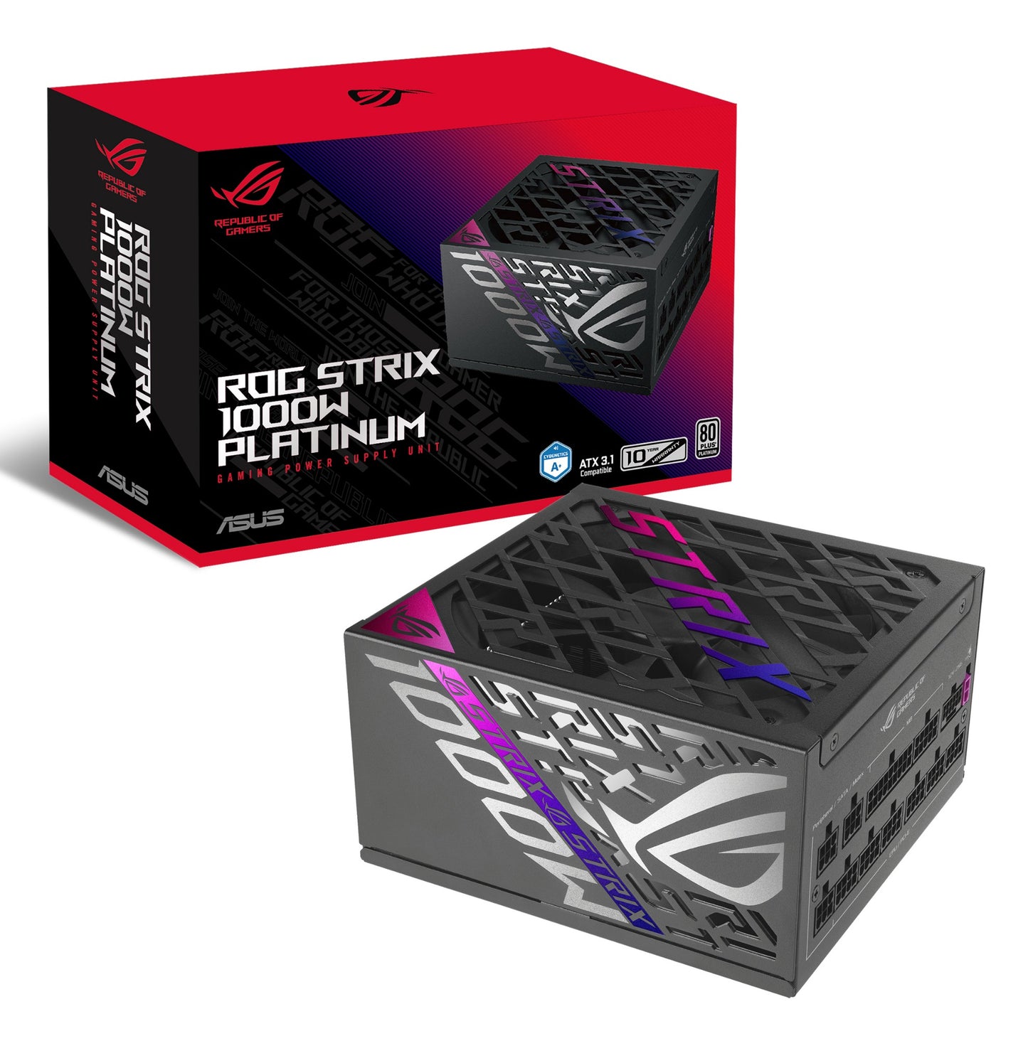 ASUS ROG STRIX-1000P-GAMING power supply unit 1000 W 20+4 pin ATX ATX Black, Silver