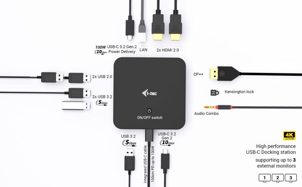 i-tec Power Delivery W USB-C Docking Station 100W (EODPPRO)