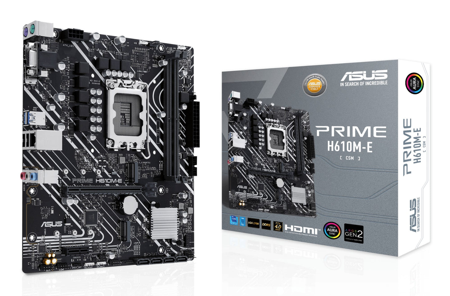 ASUS PRIME H610M-E-CSM Intel H610 LGA 1700 micro ATX Motherboard