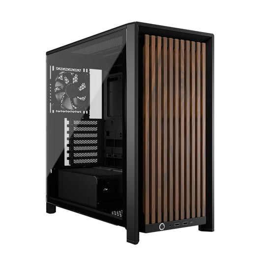 Corsair FRAME 4000D WOOD RS Midi Tower Black, Wood PC Case