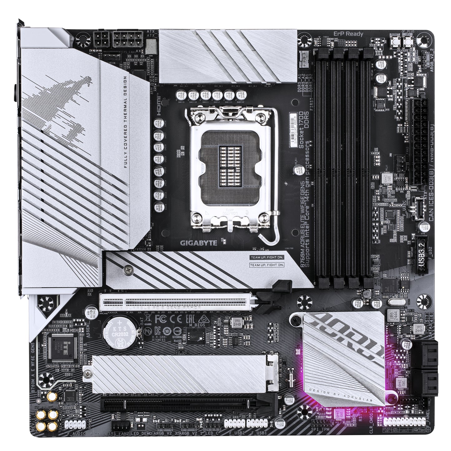 Gigabyte B760M AORUS ELITE WIFI6E GEN5 Motherboard - Supports 14th Gen. Intel Core