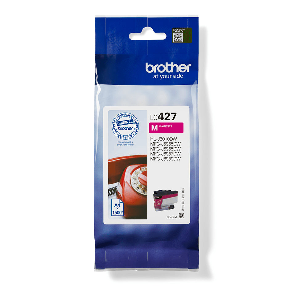 Brother LC-427M Magenta Ink Cartridge (1.5K pages, Brother MFC-J 5955)
