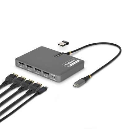 StarTech.com Quad-Monitor Workstation Adapter USB-C Docking Station (DPADAPT)