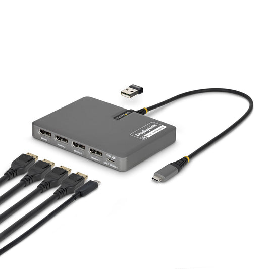 StarTech.com Quad-Monitor Workstation Adapter USB-C Docking Station (DPADAPT)