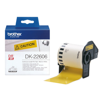 Brother DK-22606 DirectLabel Etikettes yellow 62mm x 15,24m for Brother P-Touch Labels
