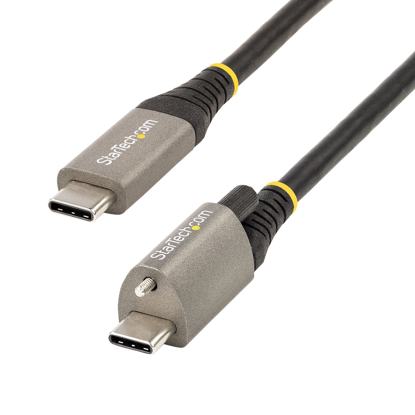 StarTech.com 3ft (1m) USB-C Cable, Top Screw Locking, USB 10Gbps, 100W (5A) Power