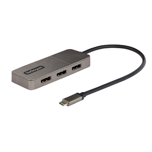 StarTech.com 3-Port USB-C Multi-Monitor Adapter, USB Type-C to 3x DisplayPort 1.4 Hub