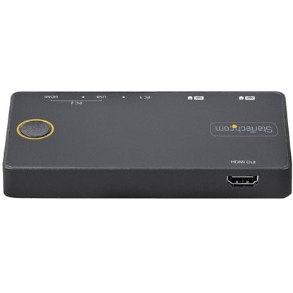 StarTech.com 2 Port Hybrid USB-A + HDMI & USB-C KVM Switch - Single 4K 60Hz HDMI 2.0