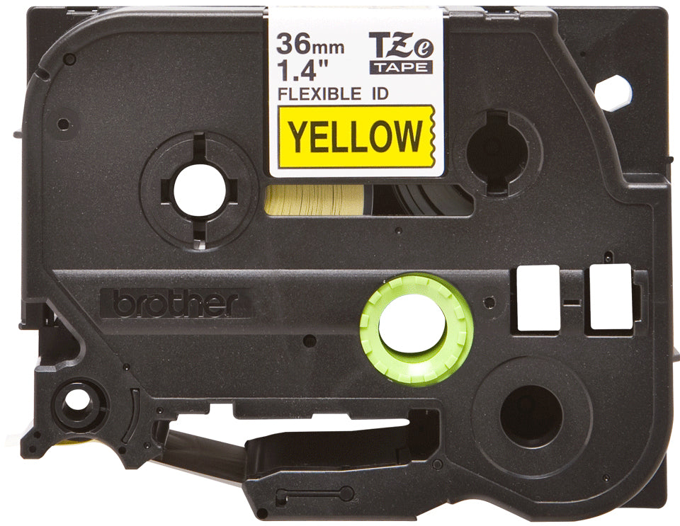 Brother TZE-FX661 DirectLabel black on yellow Laminat 36mm x 8m for Brother P-Touch Labels