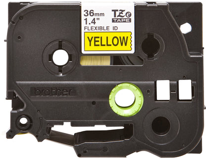 Brother TZE-FX661 DirectLabel black on yellow Laminat 36mm x 8m for Brother P-Touch Labels