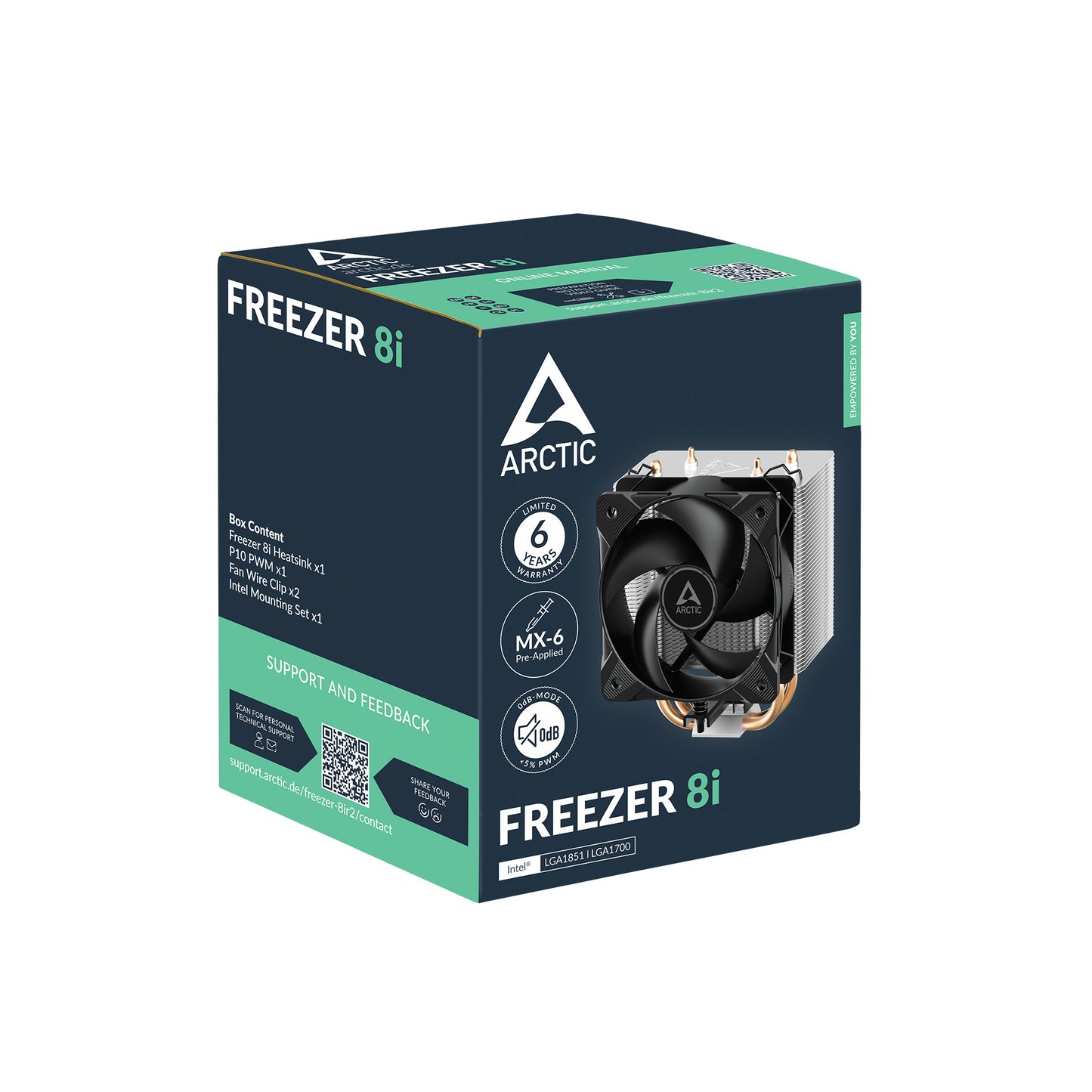 ARCTIC Freezer 8i - Compact Intel CPU Cooler Cooling