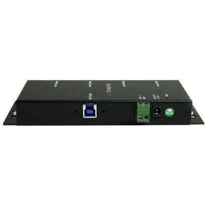 StarTech.com 4-Port USB 3.0 Hub - 5Gbps - Metal Industrial USB-A Hub - Wall or Desk