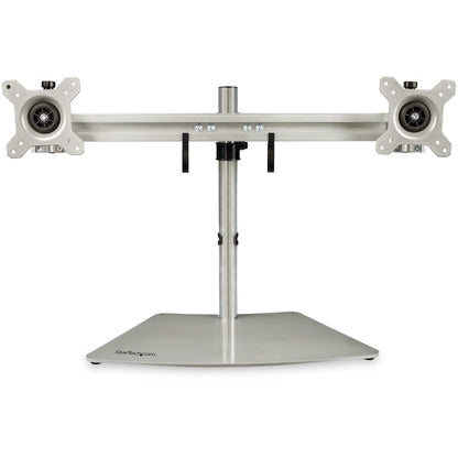 StarTech.com Dual Monitor Stand - Ergonomic Free Standing Dual Monitor Desktop Stand Mount