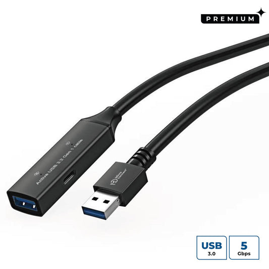 Microconnect USB3.0AAF5A USB cable USB 3.2 Gen 1 (3.1 Gen 1) 5 m USB A Black