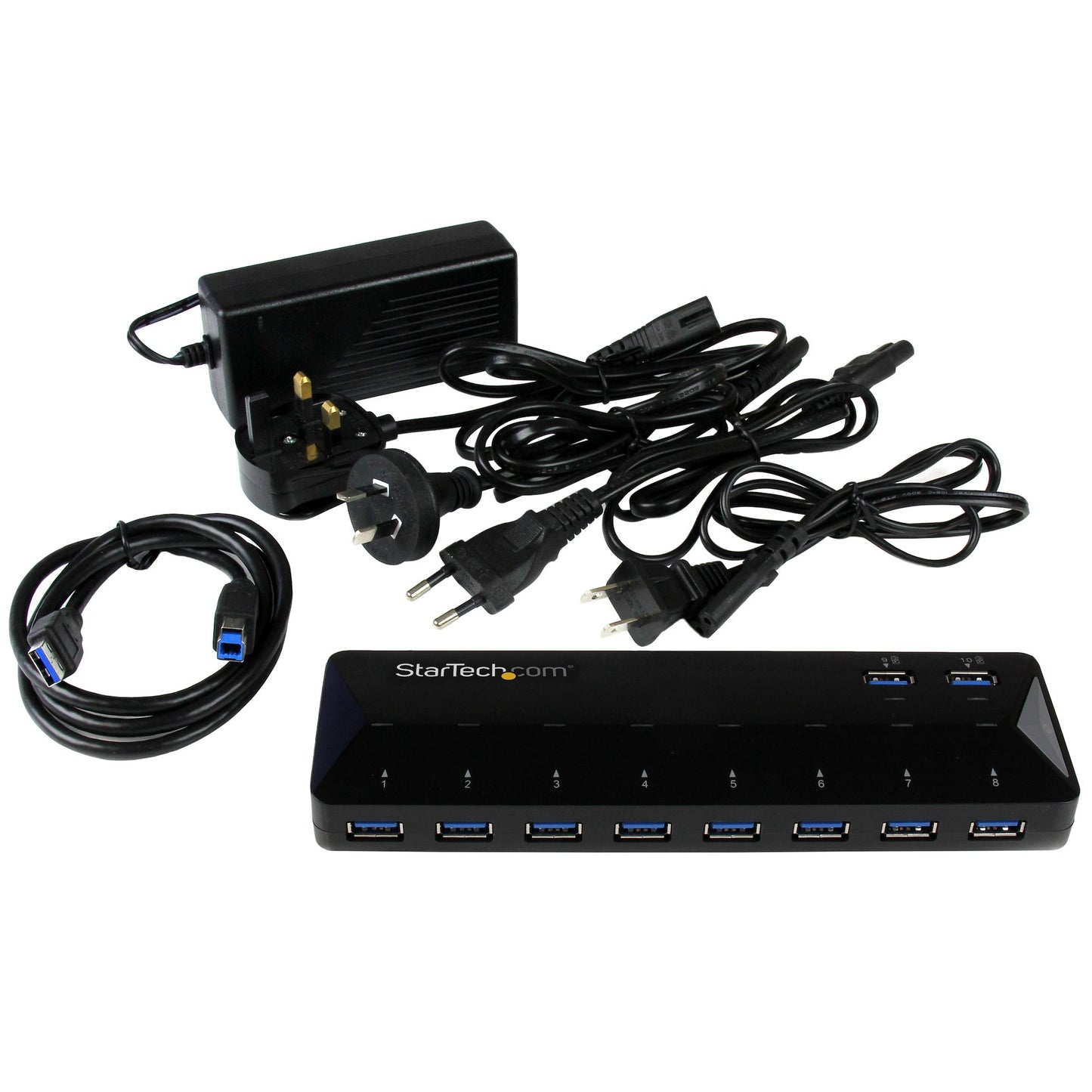 StarTech.com 10-Port USB 3.0 Hub with Charge and Sync Ports - 5Gbps - 2 x 1.5A Ports