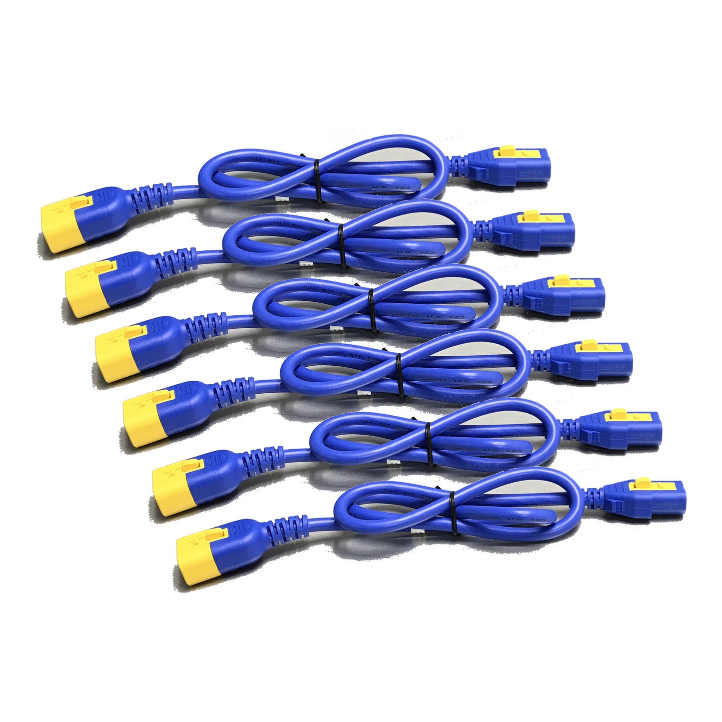APC Power Cord Kit (6 ea), Locking, C13 to C14, 1.8m, Blue Cable