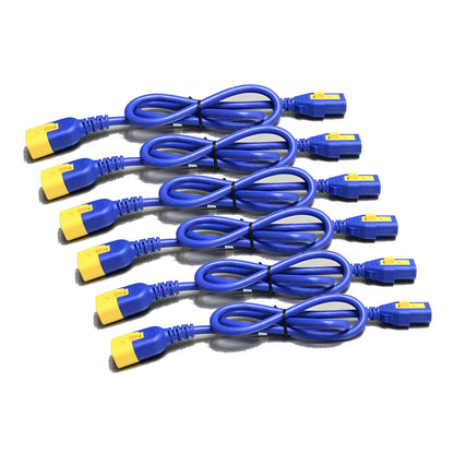 APC Power Cord Kit (6 ea), Locking, C13 to C14, 1.8m, Blue Cable