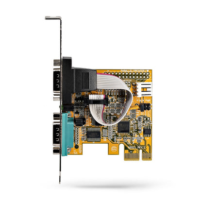 StarTech.com 2-Port PCI Express Serial Interface Card, Dual Port PCIe to RS232 (DB9) Hub