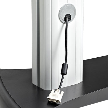 StarTech.com Dual TV Cart for 37-60in VESA TVs up to 110lb/50kg each - Height Mount